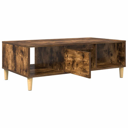 Coffee Table Smoked Oak 102 x 55 x 35 cm Engineered Wood