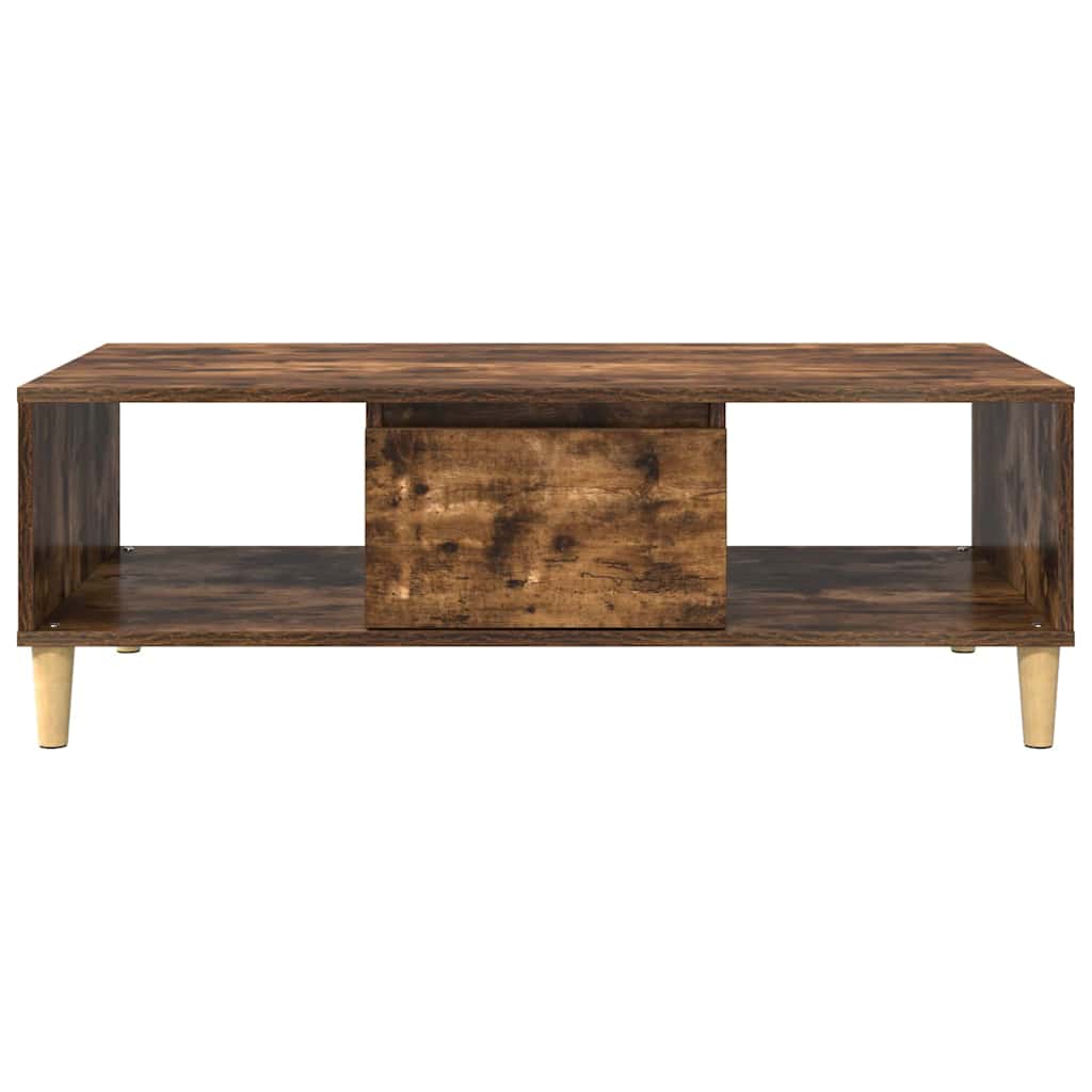 Coffee Table Smoked Oak 102 x 55 x 35 cm Engineered Wood