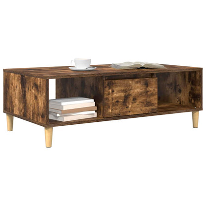 Coffee Table Smoked Oak 102 x 55 x 35 cm Engineered Wood