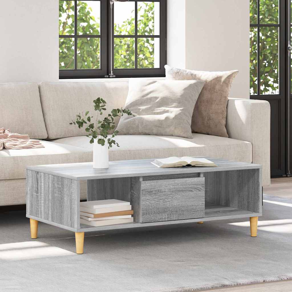 Coffee Table Grey Sonoma 102 x 55 x 35 cm Engineered Wood