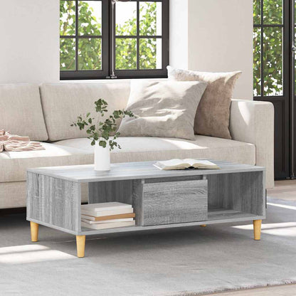 Coffee Table Grey Sonoma 102 x 55 x 35 cm Engineered Wood