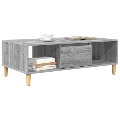 Coffee Table Grey Sonoma 102 x 55 x 35 cm Engineered Wood