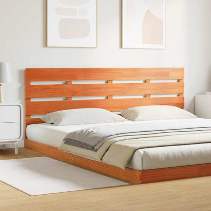 Headboard Wax Brown 200.5 x 3 x 80 cm Solid Pine Wood