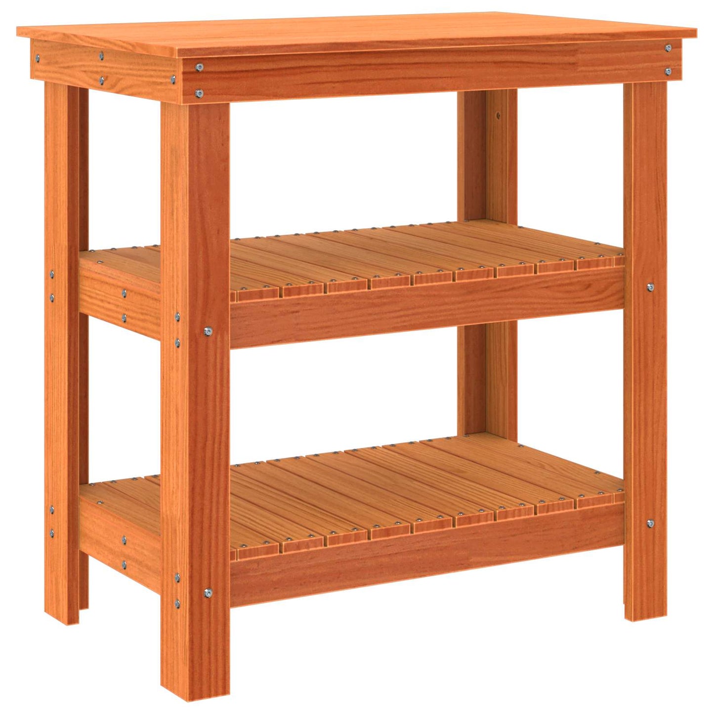 Work Bench with Shelf 78.5 x 50 x 80 cm Solid Pine Wood