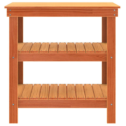 Work Bench with Shelf 78.5 x 50 x 80 cm Solid Pine Wood