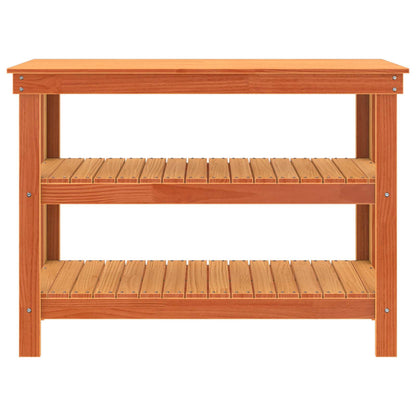 Work Bench with Shelf 110.5 x 50 x 80 cm Solid Pine Wood