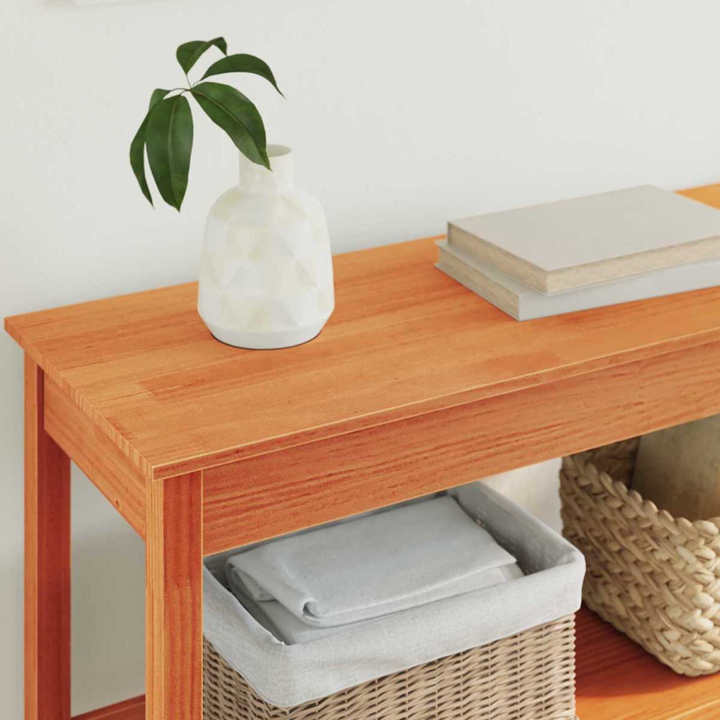 Console Table Wax brown 110 x 40 x 75 cm Solid pine wood