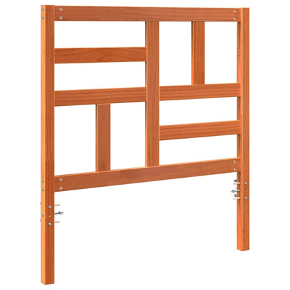 Bed Headboard Wax Brown 105.5 x 4 x 104 cm Solid Pine Wood