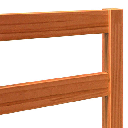 Bed Headboard Wax Brown 145.5 x 4 x 104 cm Solid Pine Wood