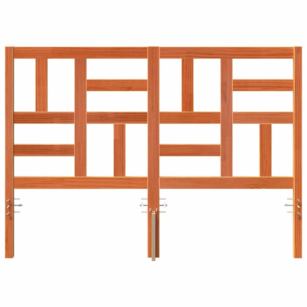 Bed Headboard Wax Brown 145.5 x 4 x 104 cm Solid Pine Wood