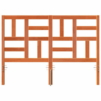 Bed Headboard Wax Brown 145.5 x 4 x 104 cm Solid Pine Wood