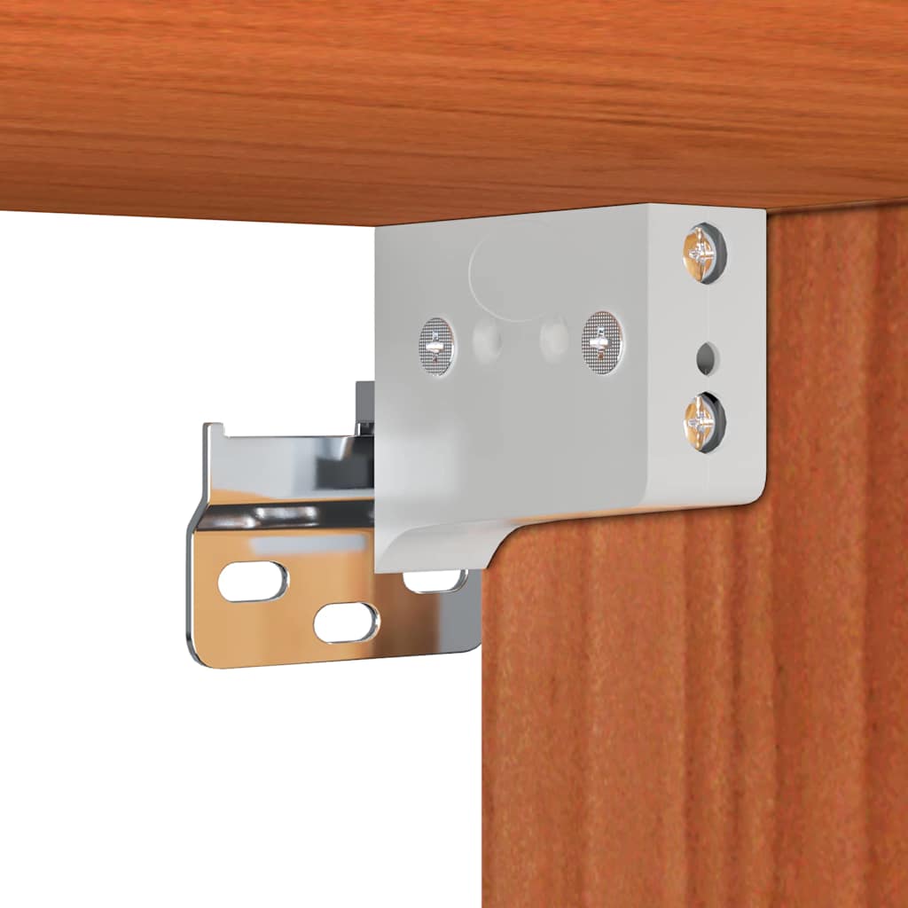 Wall Cabinet Wax Brown 100 x 30 x 35 cm Solid Pine Wood