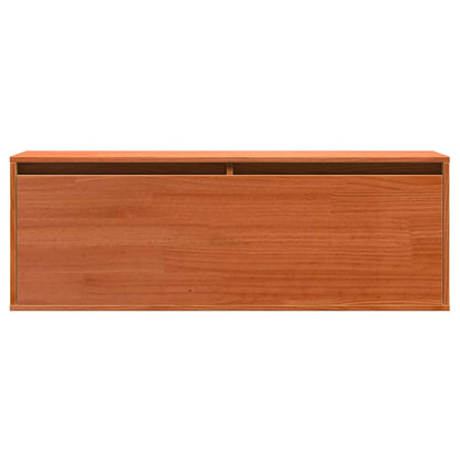 Wall Cabinet Wax Brown 100 x 30 x 35 cm Solid Pine Wood