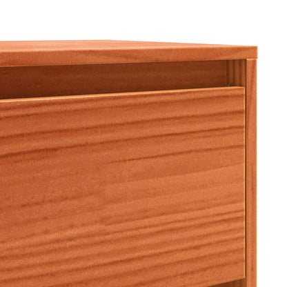 Sideboard Brown Oak 111 x 34 x 75 cm Solid Pine Wood
