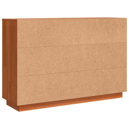 Sideboard Brown Oak 111 x 34 x 75 cm Solid Pine Wood