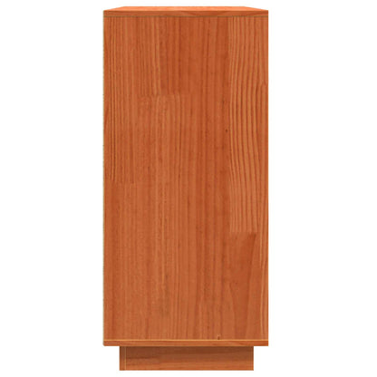 Sideboard Brown Oak 111 x 34 x 75 cm Solid Pine Wood