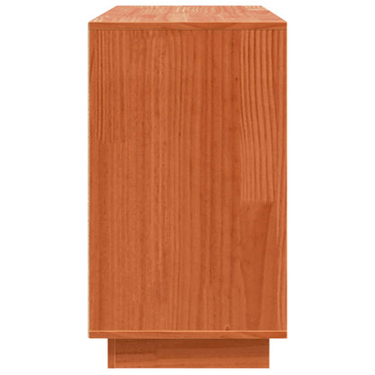 Sideboard Brown Oak 111 x 34 x 60 cm Solid Pine Wood