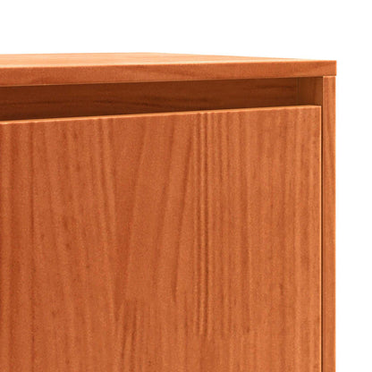 Sideboard Wax Brown 110 x 34 x 75 cm Solid Pine Wood