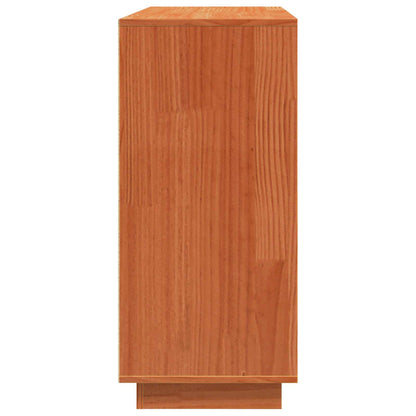 Sideboard Wax Brown 110 x 34 x 75 cm Solid Pine Wood