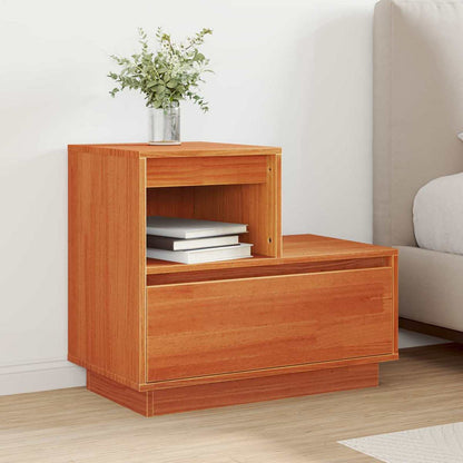 Bedside Cabinet Wax Brown 60 x 34 x 51 cm Engineered Wood