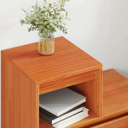 Bedside Cabinet 2 pcs Wax Brown 60 x 34 x 51 cm Engineered Wood