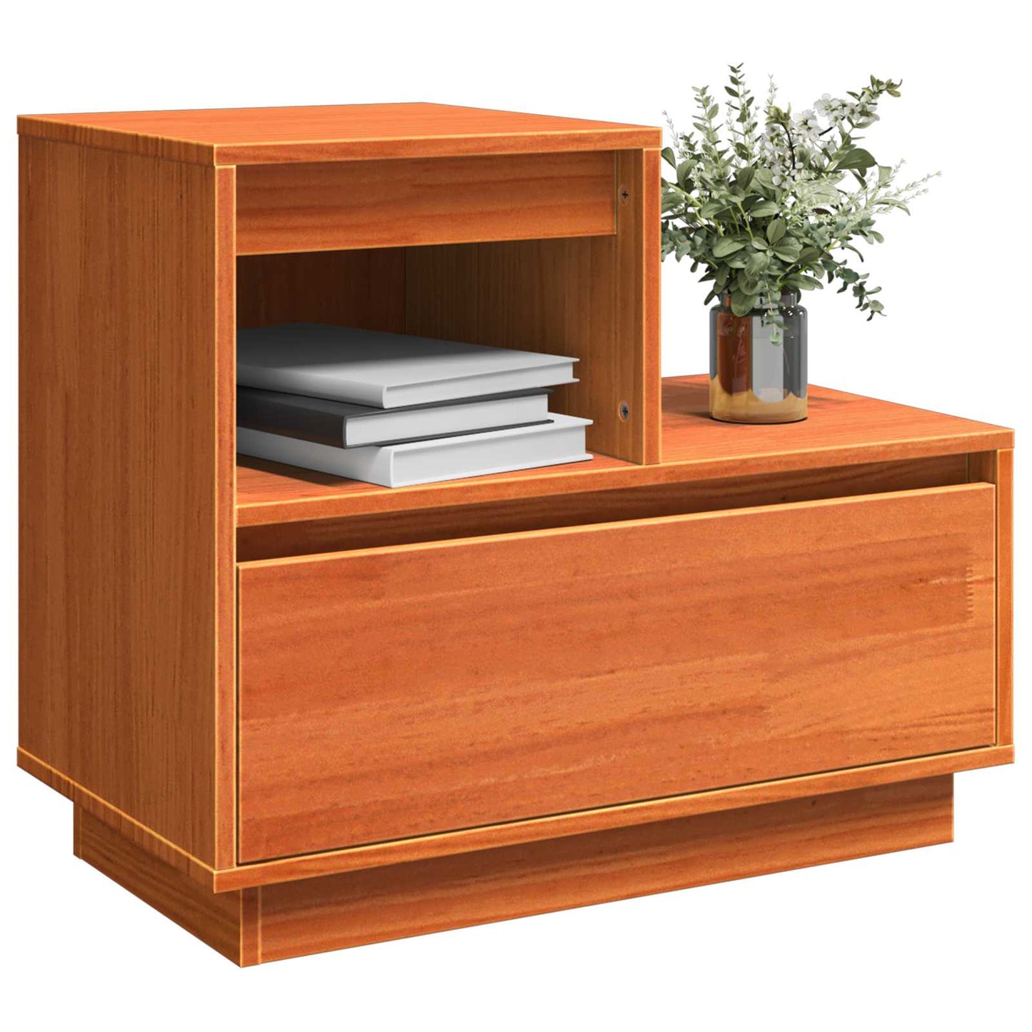 Bedside Cabinet 2 pcs Wax Brown 60 x 34 x 51 cm Engineered Wood