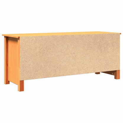 Storage Bench Wax Brown 110 x 38 x 45.5 cm Solid Pine Wood