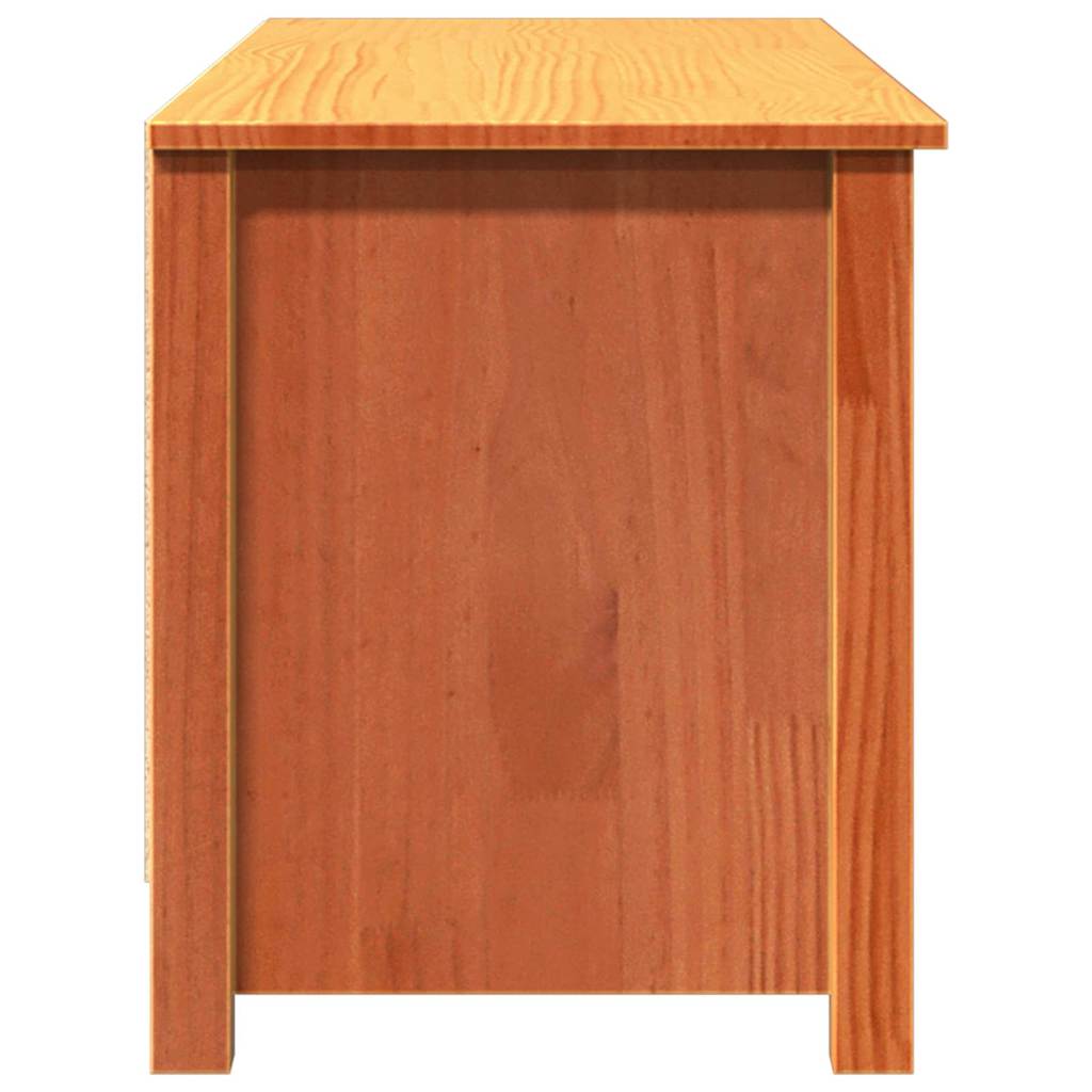 Storage Bench Wax Brown 110 x 38 x 45.5 cm Solid Pine Wood