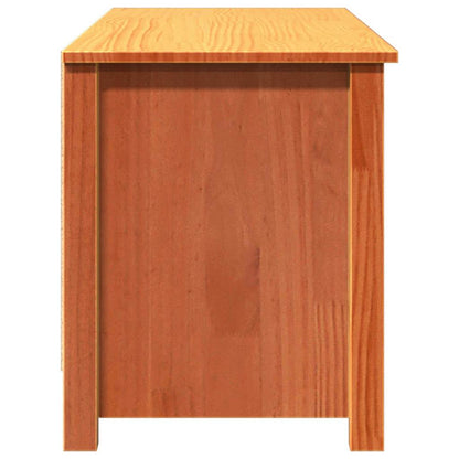 Storage Bench Wax Brown 110 x 38 x 45.5 cm Solid Pine Wood