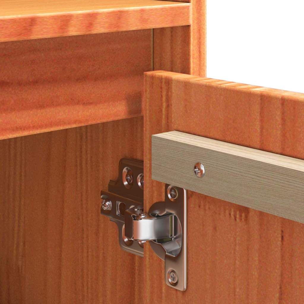 Sideboard Wax Brown 104.5 x 34 x 80 cm Solid Pine Wood