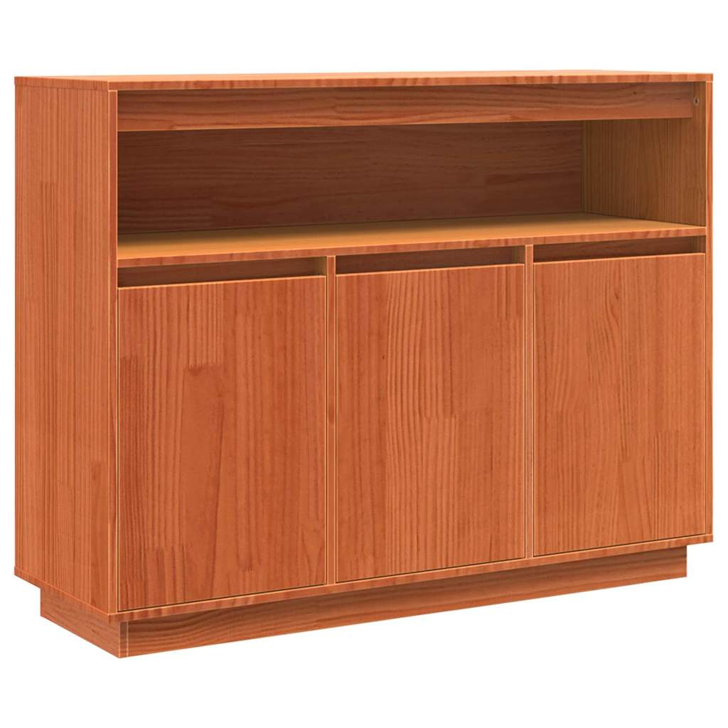 Sideboard Wax Brown 104.5 x 34 x 80 cm Solid Pine Wood