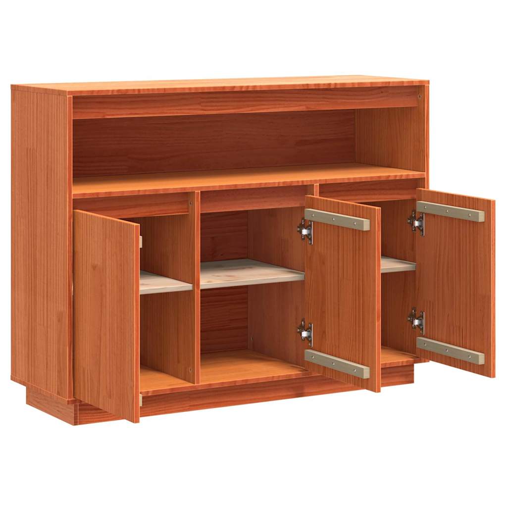 Sideboard Wax Brown 104.5 x 34 x 80 cm Solid Pine Wood
