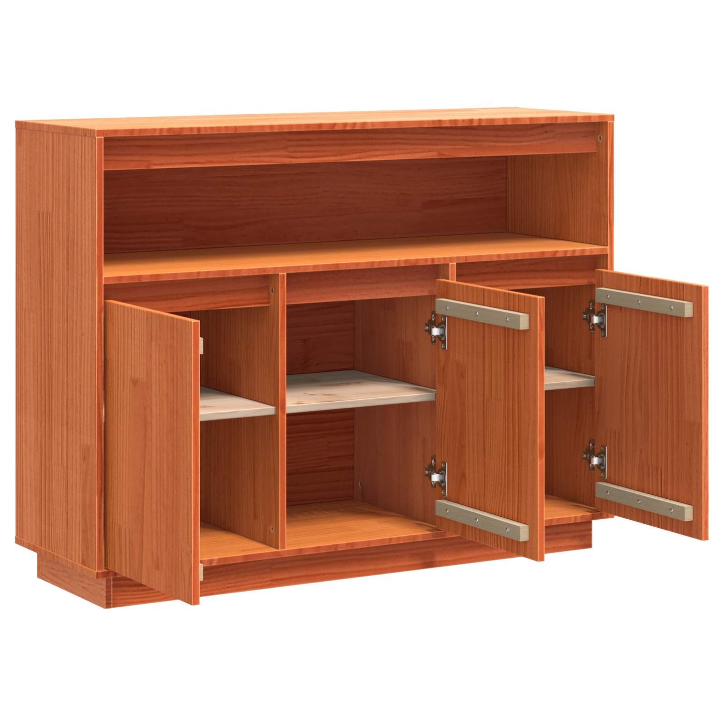 Sideboard Wax Brown 104.5 x 34 x 80 cm Solid Pine Wood