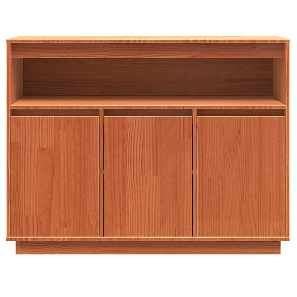 Sideboard Wax Brown 104.5 x 34 x 80 cm Solid Pine Wood