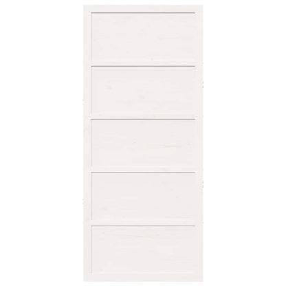 Barn Door White 90 x 2.5 x 208 cm Solid Pine Wood