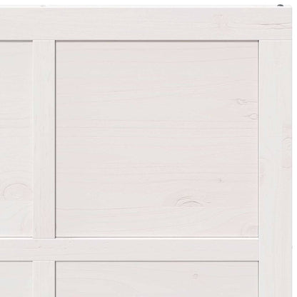 Barn Door White 80 x 2.5 x 208 cm Solid Pine Wood