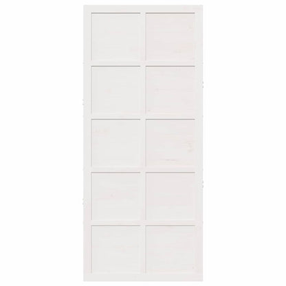 Barn Door White 80 x 2.5 x 208 cm Solid Pine Wood