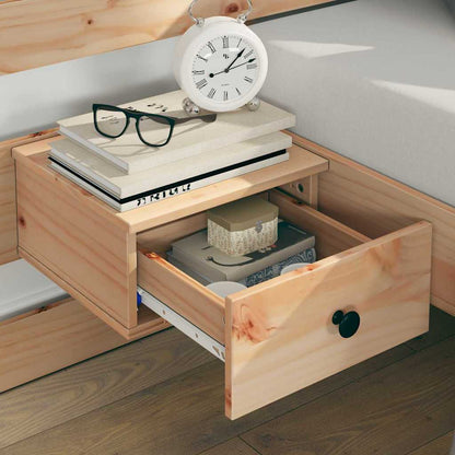 Bed Frame with Headboard Brown 120 x 200 cm Solid Pine Wood