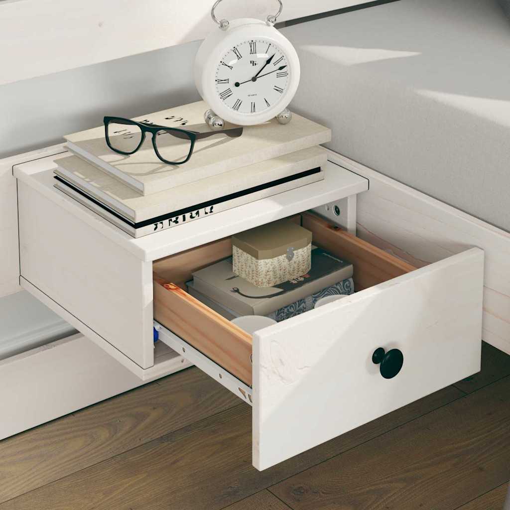 Bed Frame with Headboard White 120 x 190 cm Solid Pine Wood