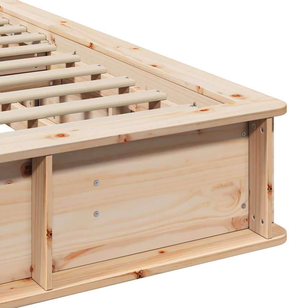 Bed Frame Brown 180 x 200 cm Solid Pine Wood