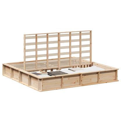 Bed Frame Brown 180 x 200 cm Solid Pine Wood