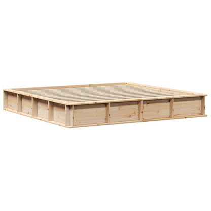 Bed Frame Brown 180 x 200 cm Solid Pine Wood