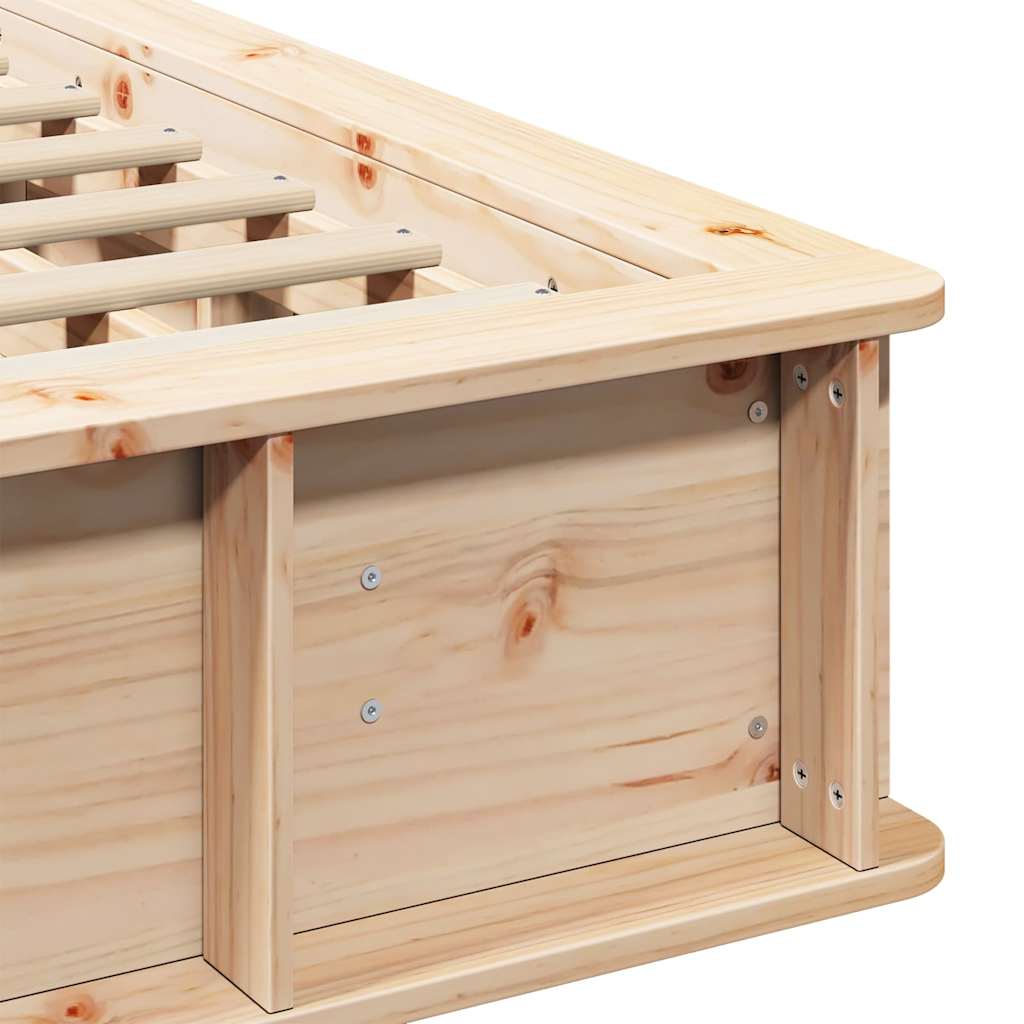 Bed Frame Brown 150 x 200 cm Solid Pine Wood