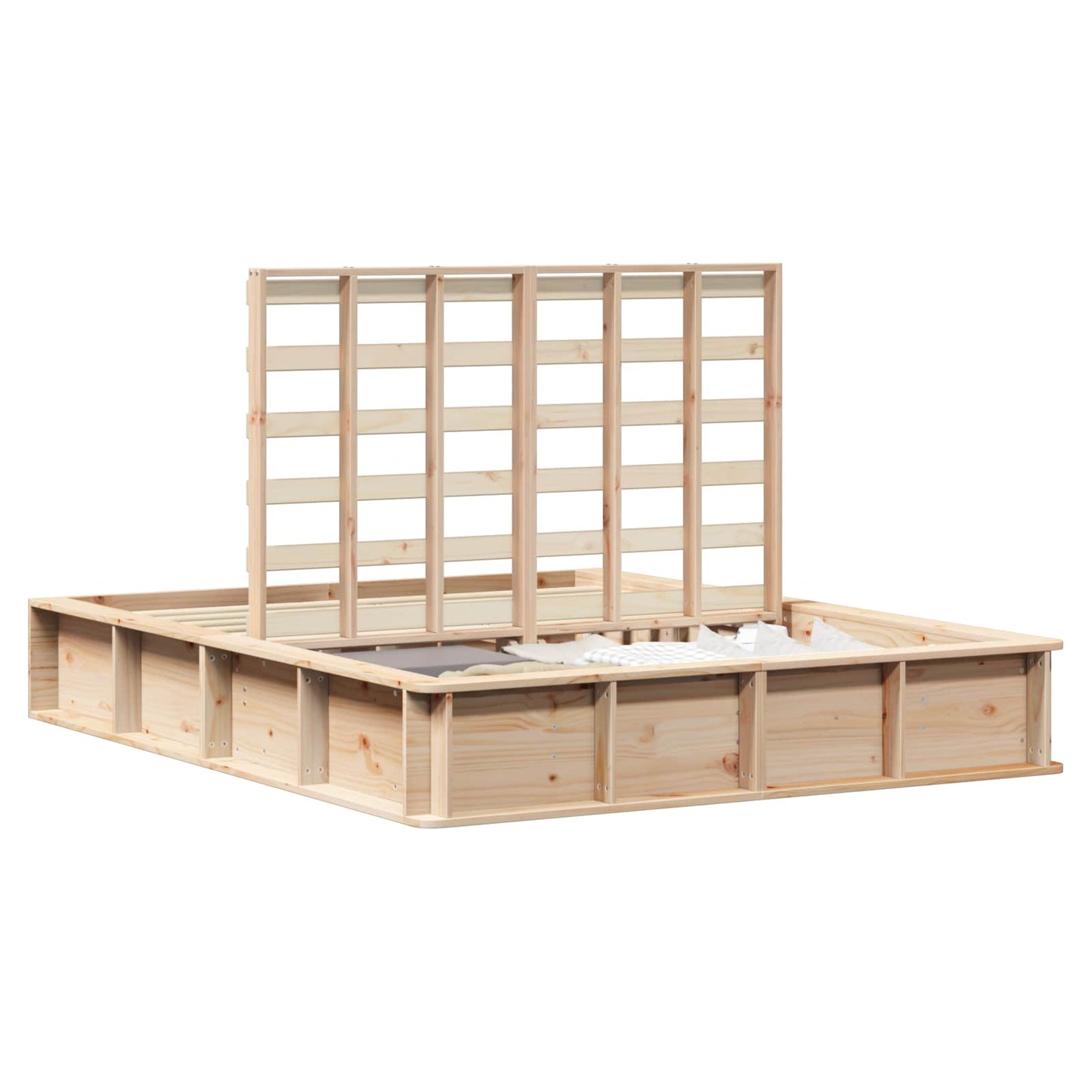 Bed Frame Brown 150 x 200 cm Solid Pine Wood