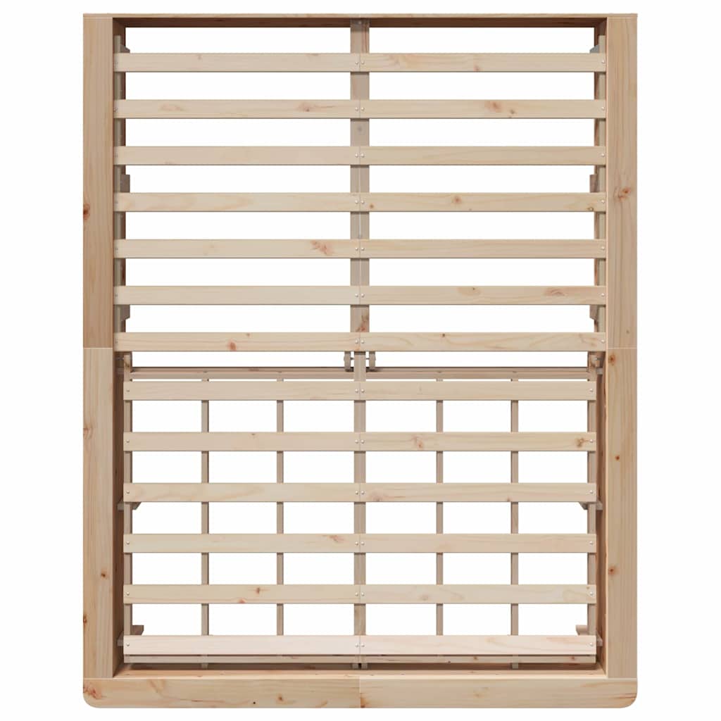 Bed Frame Brown 150 x 200 cm Solid Pine Wood