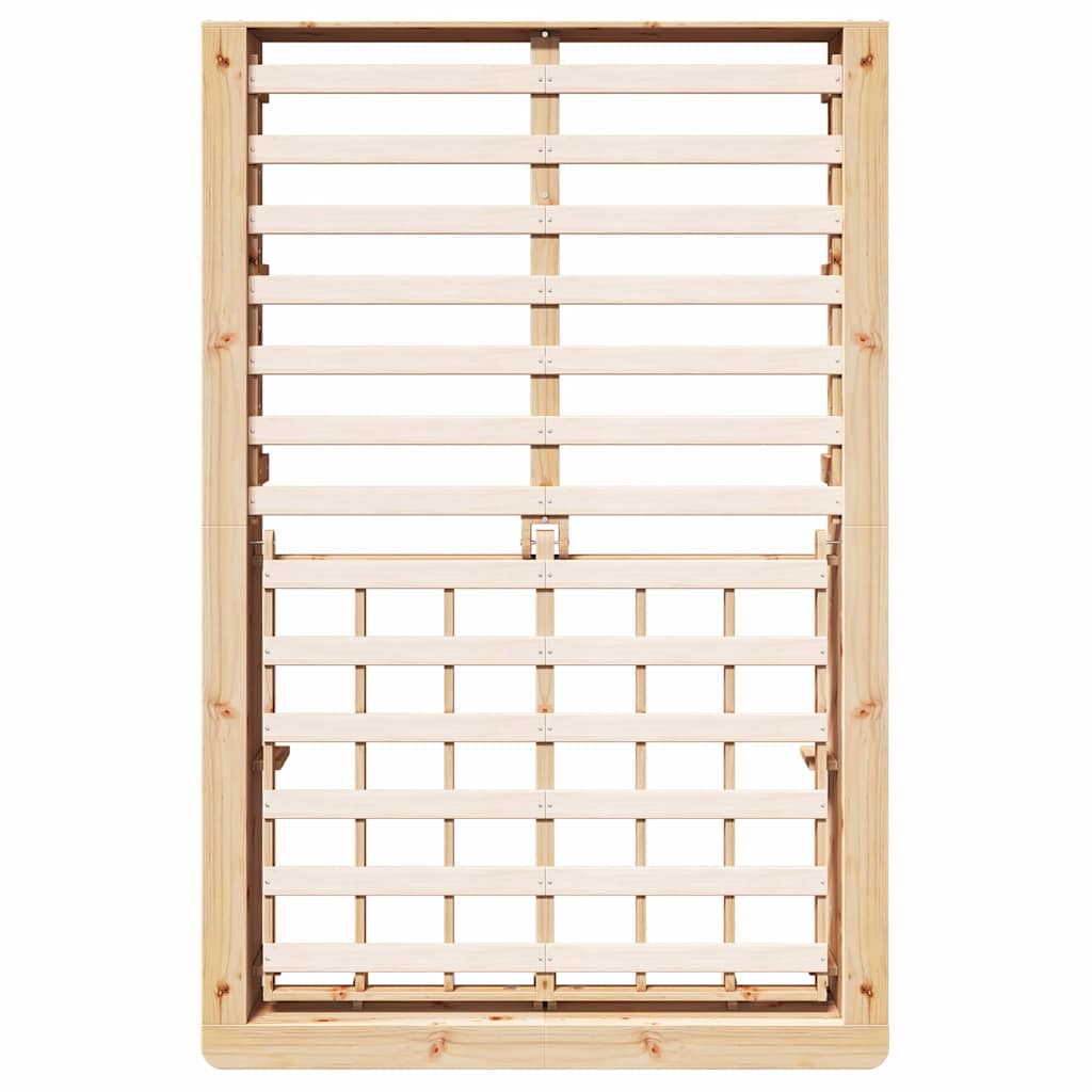 Bed Frame Brown 120 x 200 cm Solid Pine Wood