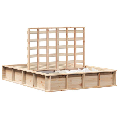 Bed Frame Brown 135 x 190 cm Solid Pine Wood