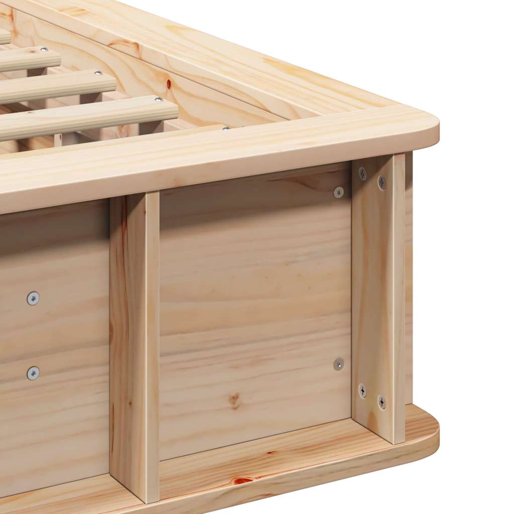 Bed Frame Brown 80 x 200 cm Solid Pine Wood