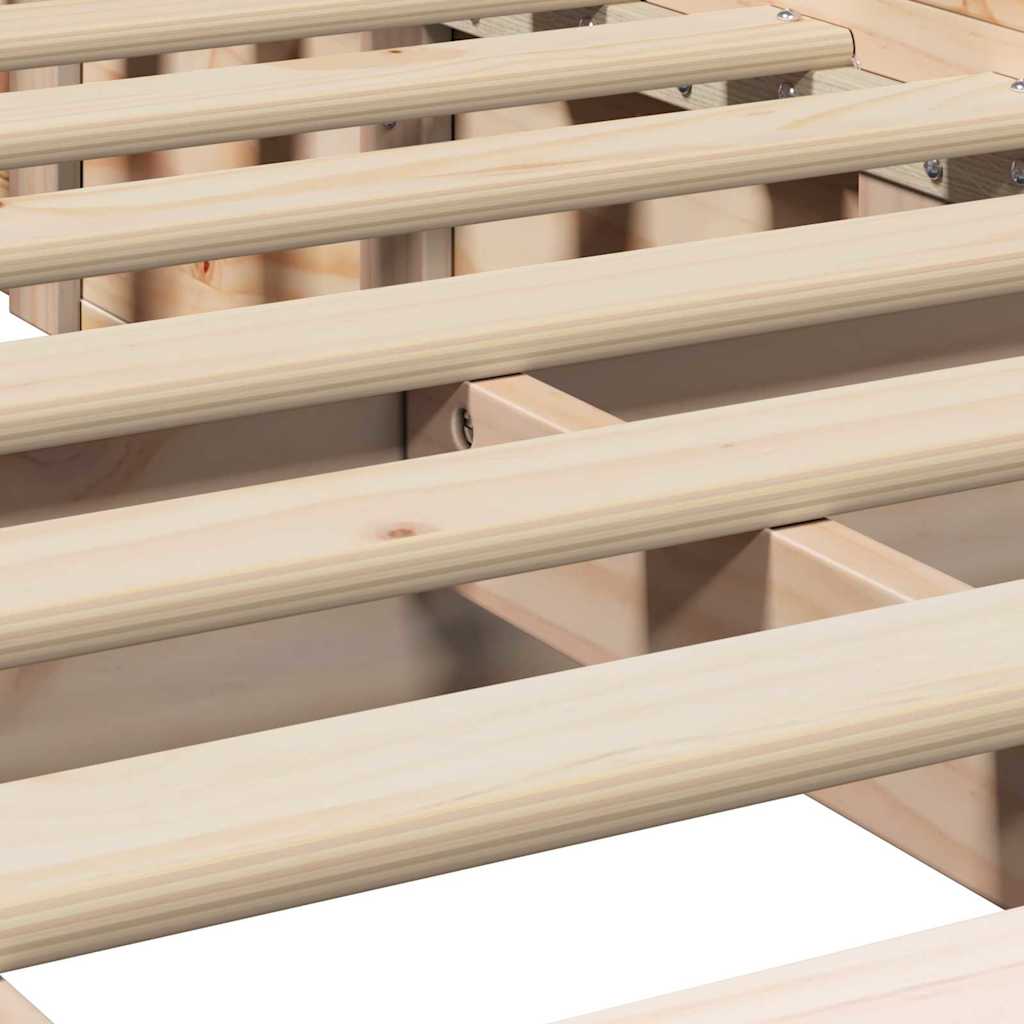 Bed Frame Brown 80 x 200 cm Solid Pine Wood