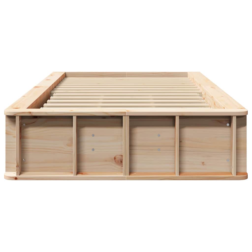 Bed Frame Brown 80 x 200 cm Solid Pine Wood